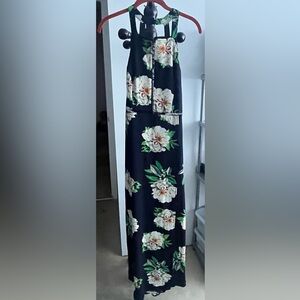 Zesica Floral Black Maxi Dress